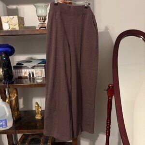 Pact Chocolate Heather Airplane Pintuck Wide Leg